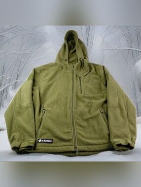 Baerskin Full Zip Tactical Hoodie 2.0 Green MicroFleece Men's Size XL